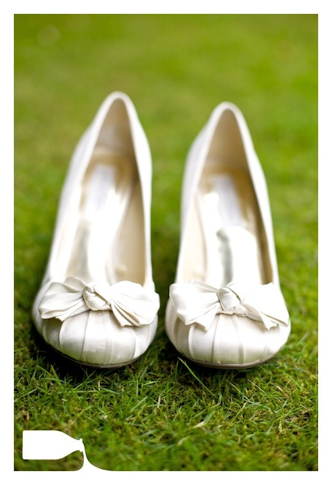 wedding shoes on grass